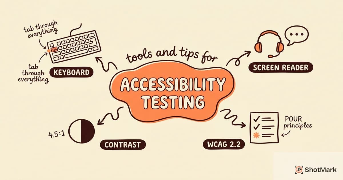 Accessibility Testing: Tools, Checklists, WCAG Tips