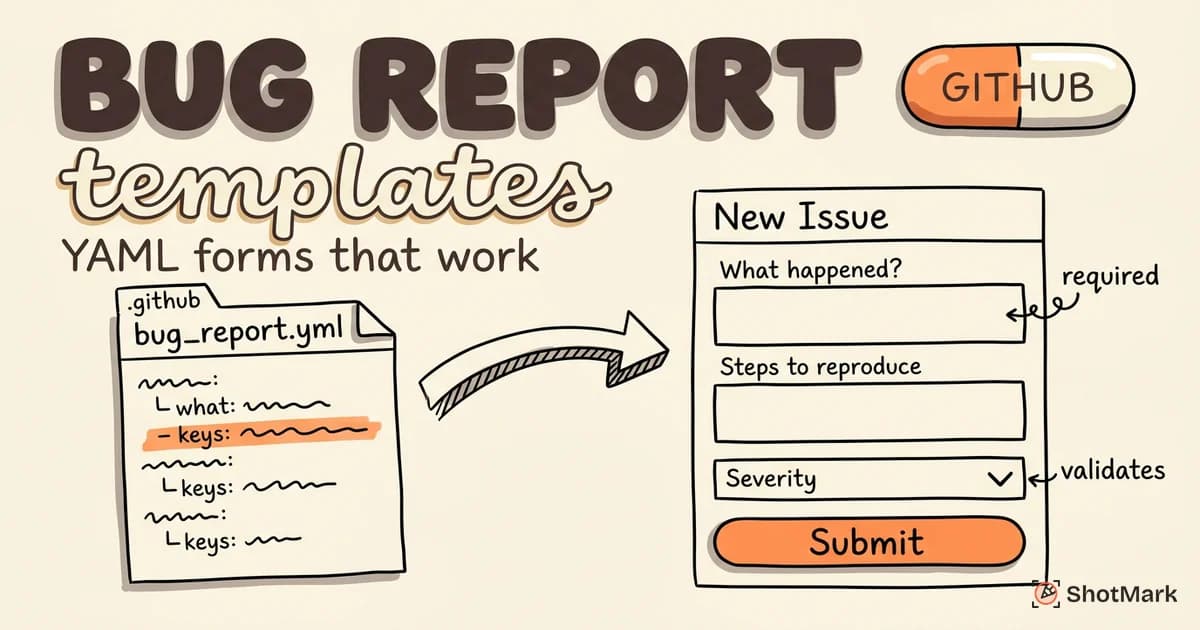 GitHub Issues Bug Report Templates That Work
