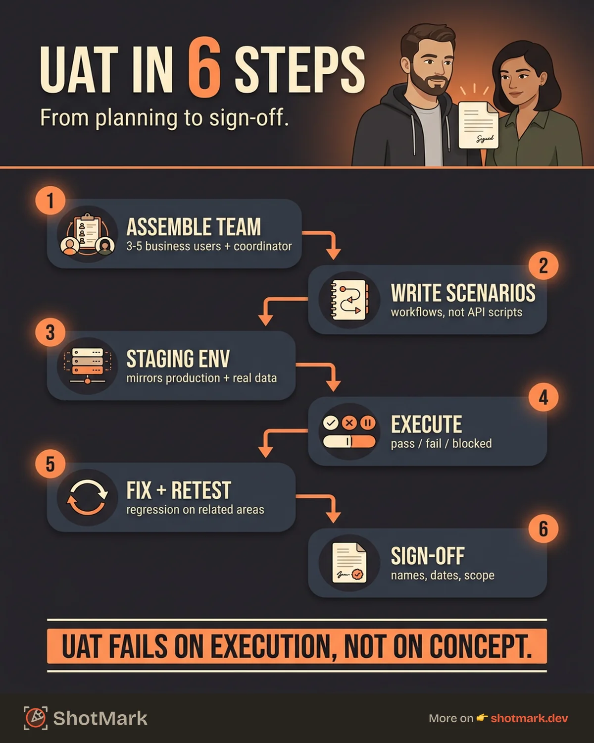 How to Do User Acceptance Testing the Right Way infographic