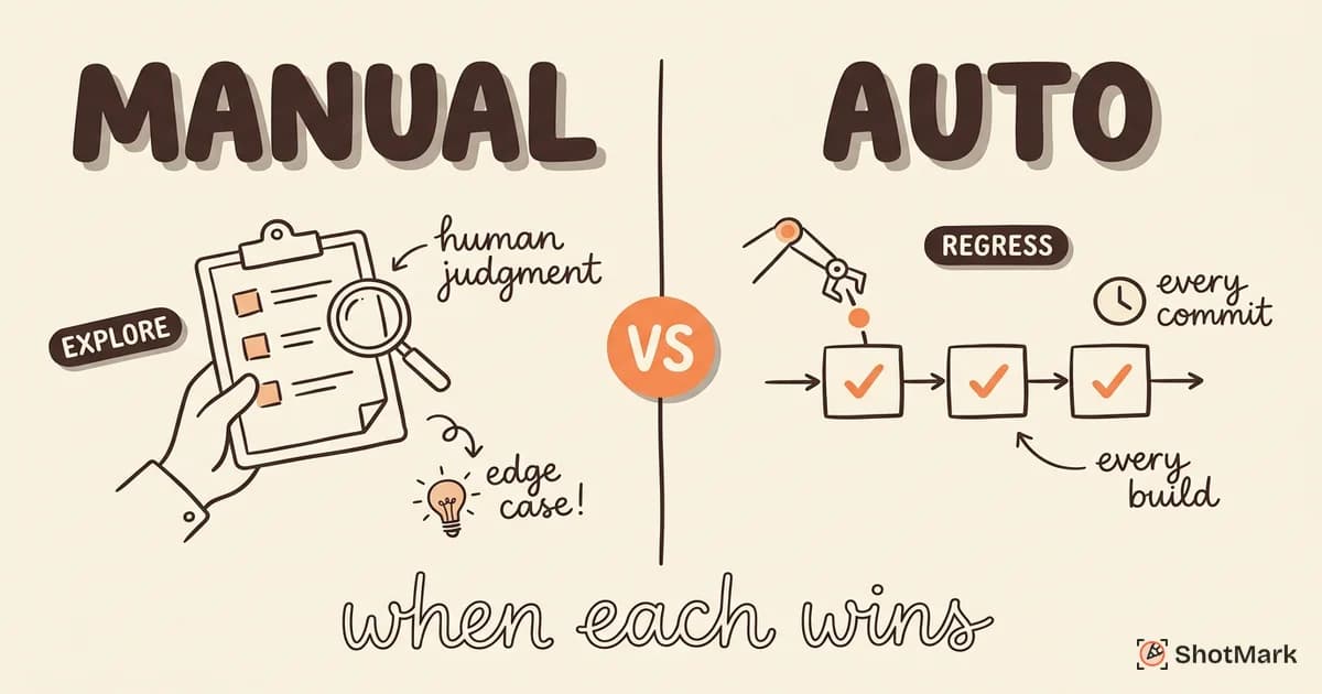 Manual Testing vs Automated Testing: When Each Wins