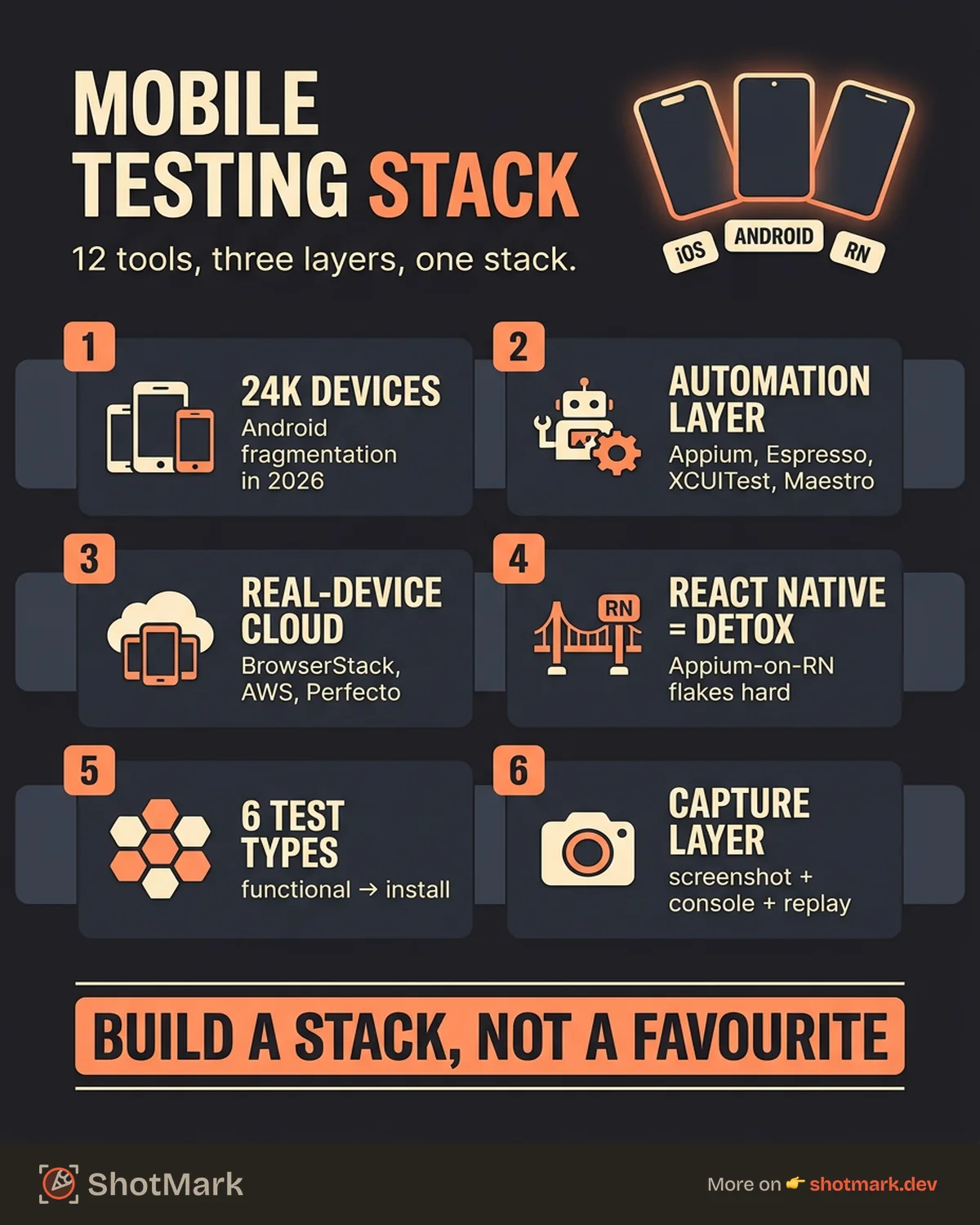 Mobile App Testing Tools for QA Teams in 2026 infographic