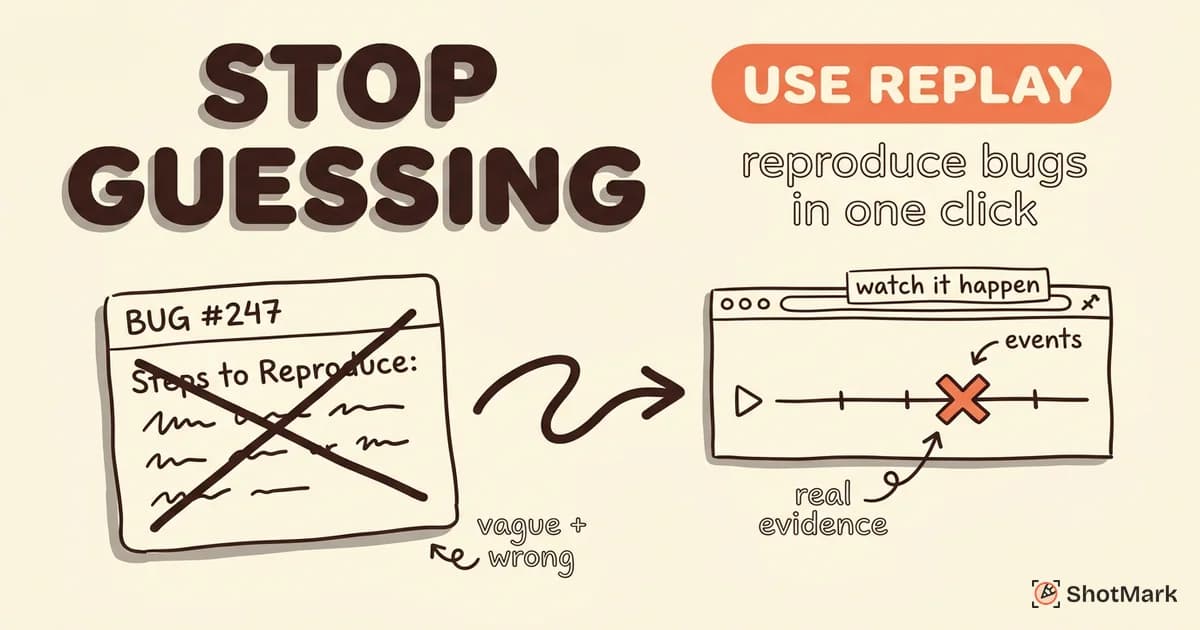 Session Replay for Bug Reproduction: Stop Guessing Steps