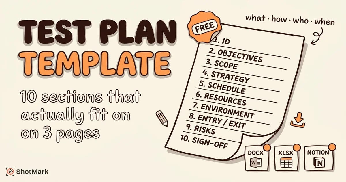 Test Plan Template: Free Download for Word, Excel, and Notion
