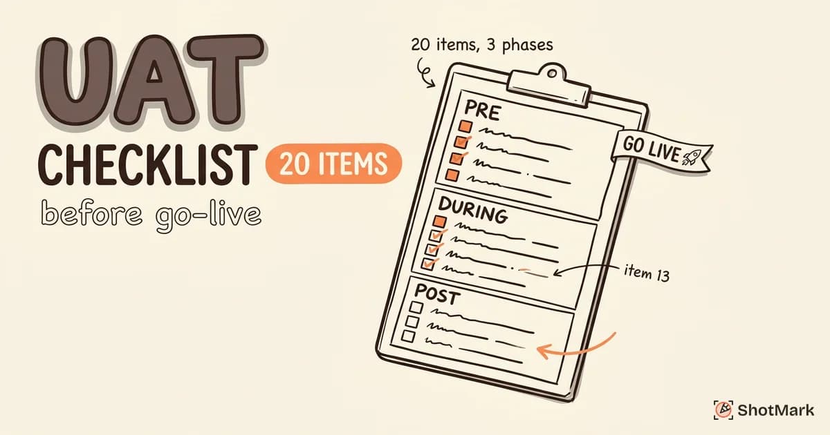 User Acceptance Testing Checklist: 20 Items to Verify Before Go-Live